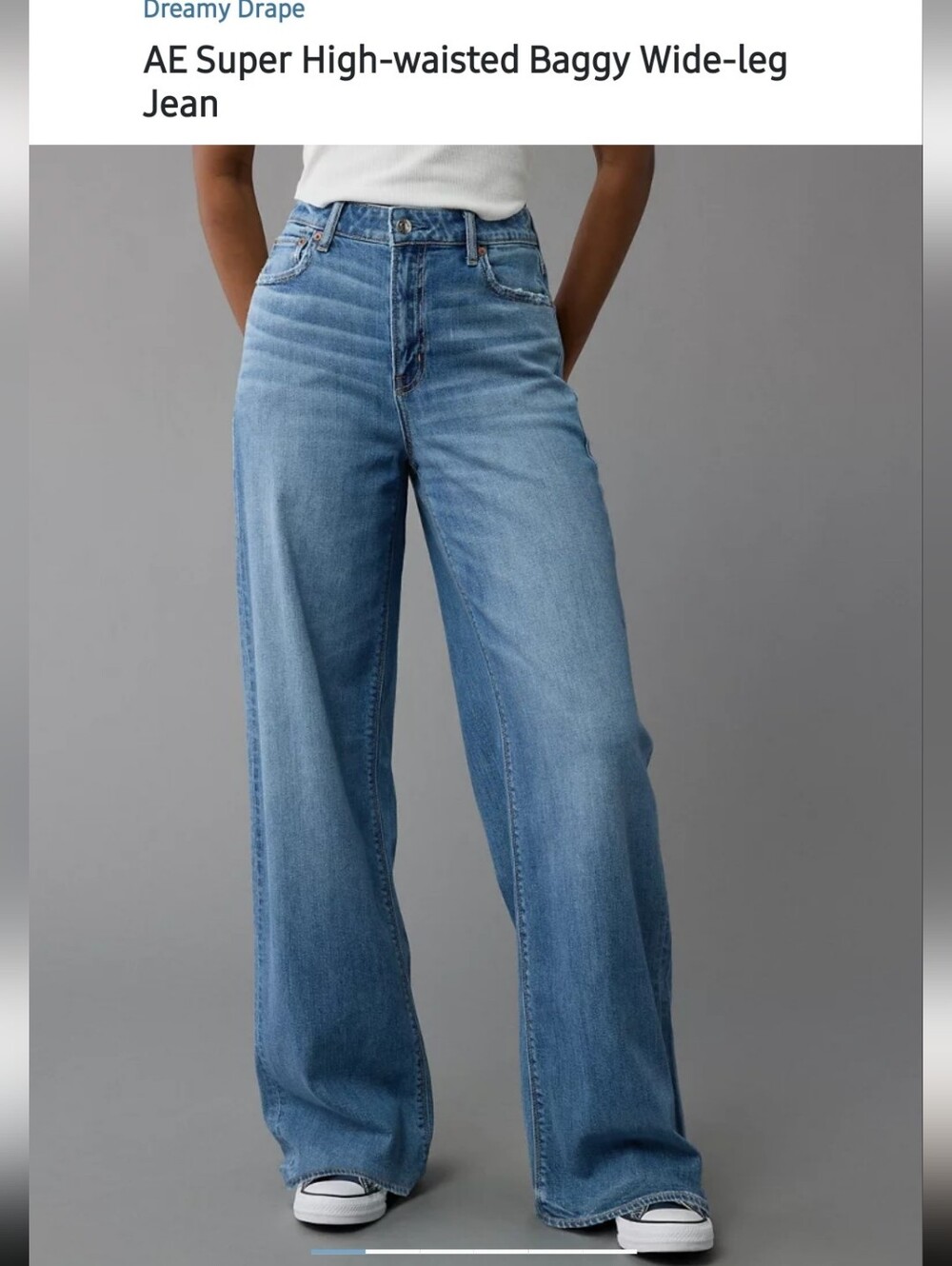 American Eagle sz 16 Super High Rise Baggy Wide Leg - Worn Once